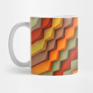 Exponential Edges Autumn Palette Geometric Abstract Artwork Mug